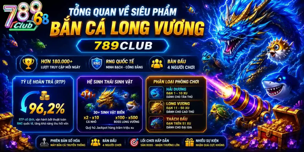 Bắn Cá Long Vương 789Club | RTP 98,6% - Săn Boss Cực Đã Đôi nét tổng quan về bắn cá Long Vương 789Club