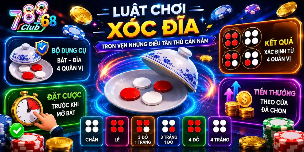 Giải Mã Luật Chơi Xóc Đĩa Chi Tiết A - Z Cho Tân Thủ 2026 Luật chơi xóc đĩa và những điều tân thủ cần nắm