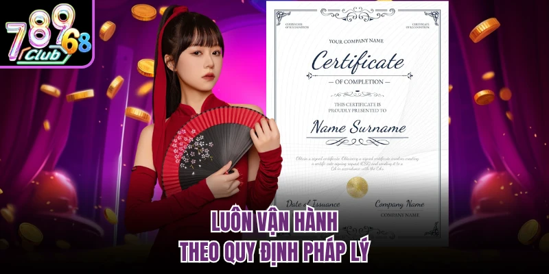 Giấy Phép Hoạt Động 789CLUB - Chứng Nhận Từ Đơn Vị Uy Tín Luôn vận hành theo quy định pháp lý